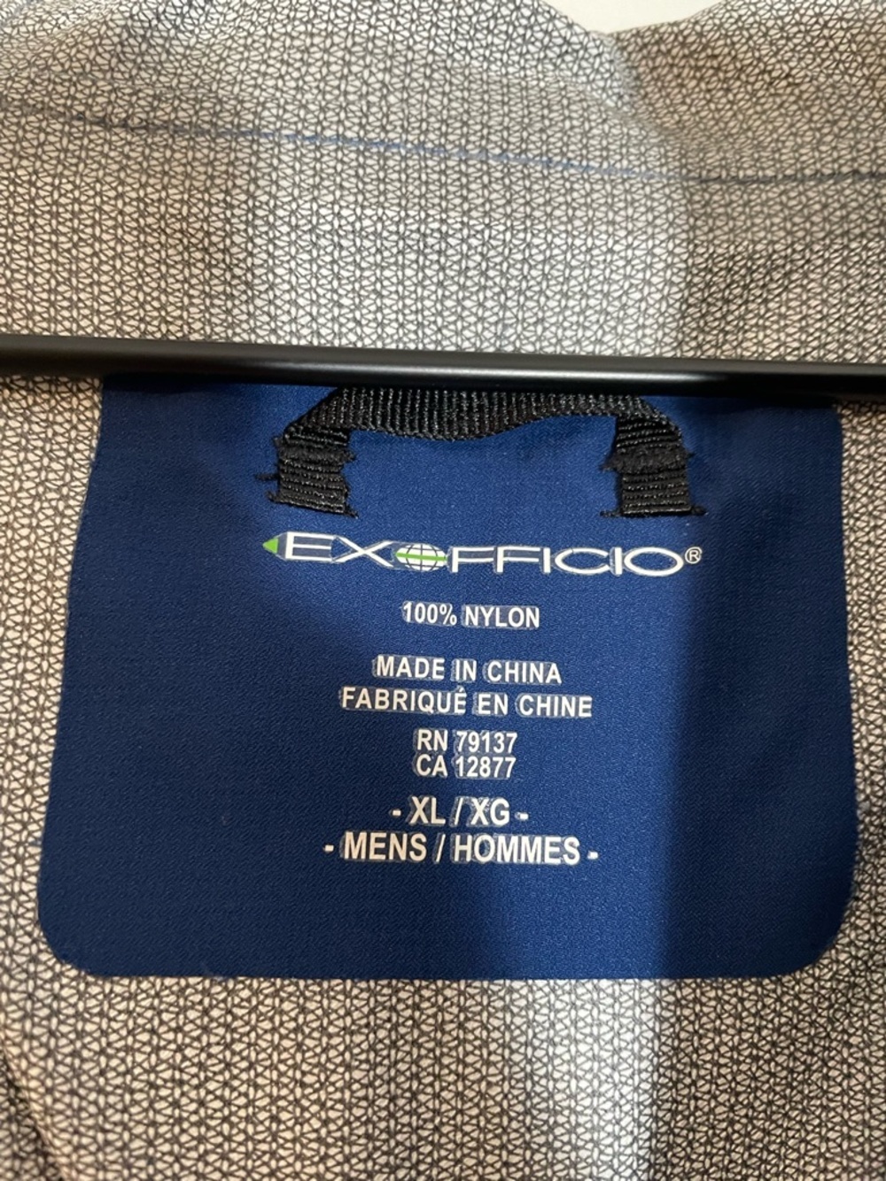 ExOfficio Rain Logic Hooded Jacket Mens XL Blue Waterproof Breathable Outdoors - Picture 2 of 13